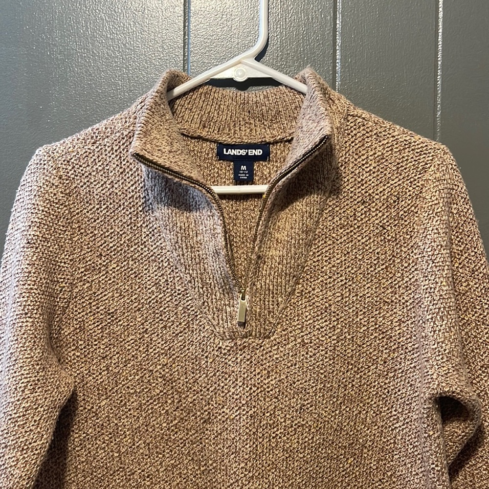 Lands End long brown sweater